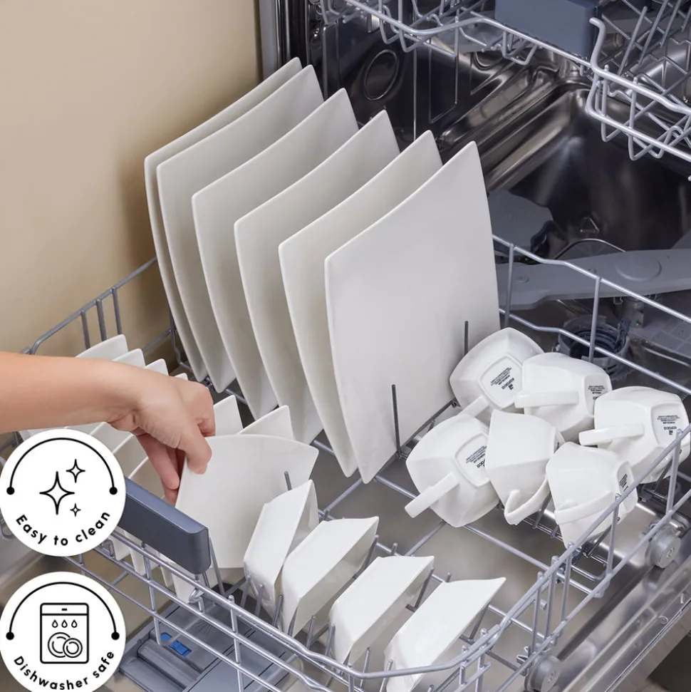 Karaca Stream Pure Perfect White 32-Piece Serveware Set for 6 People, White