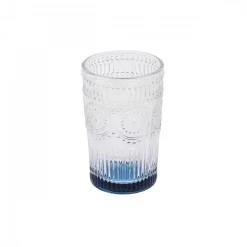 Karaca Sunflower Glass Highball Glass, 332ml, Transparent Blue