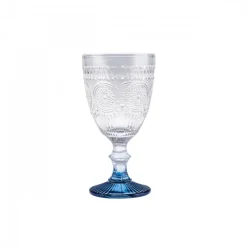 Karaca Sunflower Wine Glass, 314ml, Transparent Blue