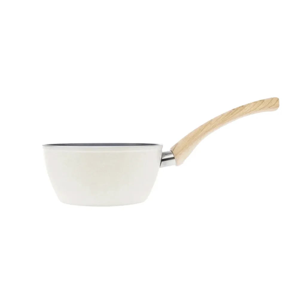 Karaca Swiss Crystal Non-Stick Induction Saucepan, 18cm, Creamy