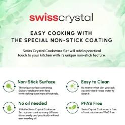 Karaca Swiss Crystal Non-Stick Induction Saucepan, 18cm, Creamy