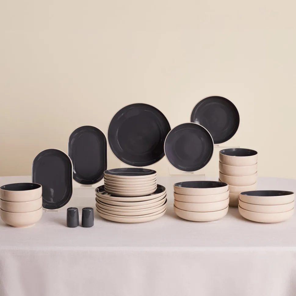 Karaca Terra 36-Piece Dinner Set for 8 People, Anthratice