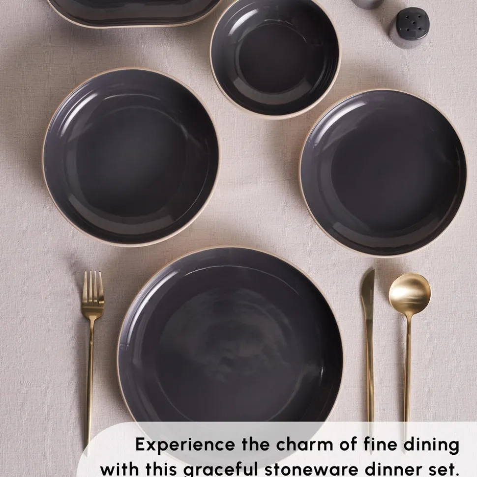 Karaca Terra 36-Piece Dinner Set for 8 People, Anthratice