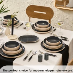 Karaca Terra 36-Piece Dinner Set for 8 People, Anthratice