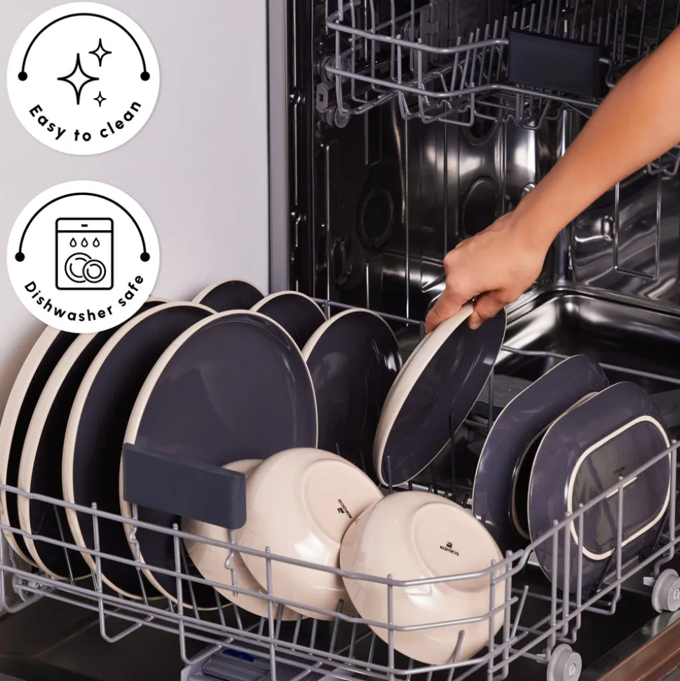Karaca Terra 36-Piece Dinner Set for 8 People, Anthratice