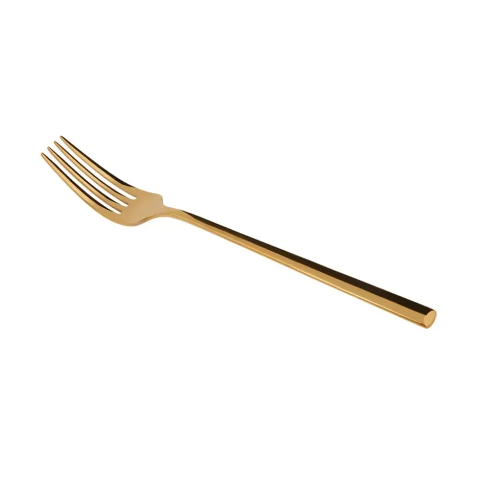 Karaca Tivoli 30-Piece Stainless Steel Cutlery Set for 6 People, Gold