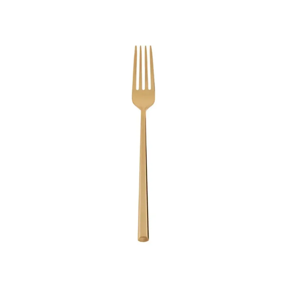Karaca Tivoli 30-Piece Stainless Steel Cutlery Set for 6 People, Gold