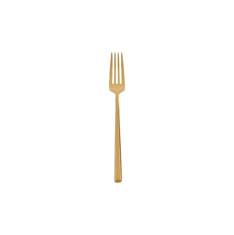 Karaca Tivoli 30-Piece Stainless Steel Cutlery Set for 6 People, Gold