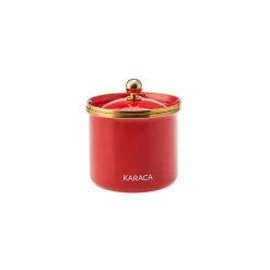 Karaca Troy Enamel Storage Jar, Small, Red Gold