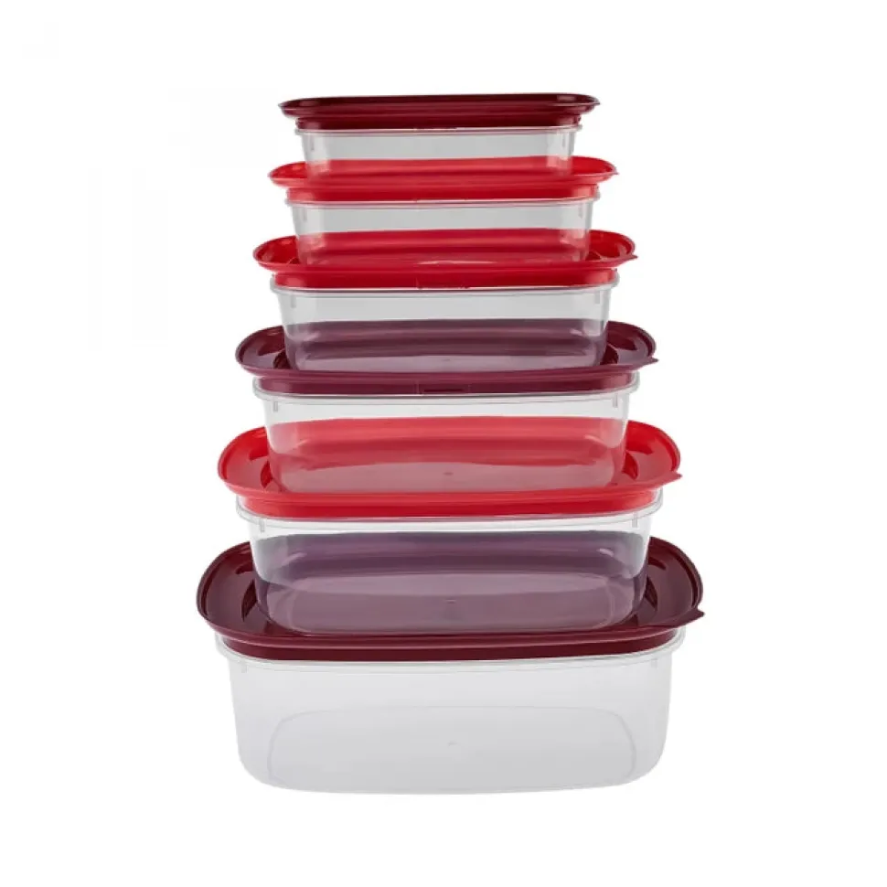 Karaca Vicks Velvet 6-Piece Storage Container, Red