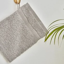 Karaca Wheat 100% Turkish Cotton Washcloth, 16cmX22cm, Light Grey