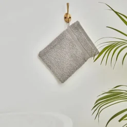 Karaca Wheat 100% Turkish Cotton Washcloth, 16cmX22cm, Light Grey