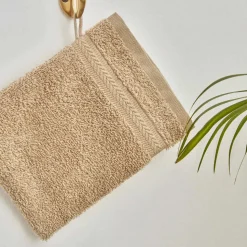 Karaca Wheat 100% Turkish Cotton Washcloth, 16cmX22cm, Mocha