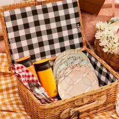 Karaca Wicker Picnic Basket, 40cm, Brown Multi