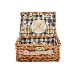 Karaca Wicker Picnic Basket, 40cm, Brown Multi
