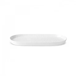 Karaca x by Refika Bembeyaz Bone China Oval Serving Platter, 34cm, White