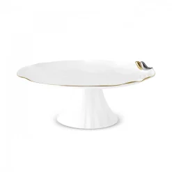 Karaca X Müge Anlı Bone China Cake Stand, Gold White