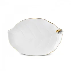 Karaca X Müge Anlı Bone China Serving Platter, 20cm, Gold White