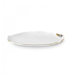 Karaca X Müge Anlı Bone China Serving Platter, 20cm, Gold White