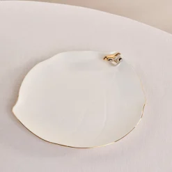Karaca X Müge Anlı Bone China Side Plate, 21cm, Gold White