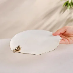 Karaca X Müge Anlı Bone China Side Plate, 21cm, Gold White