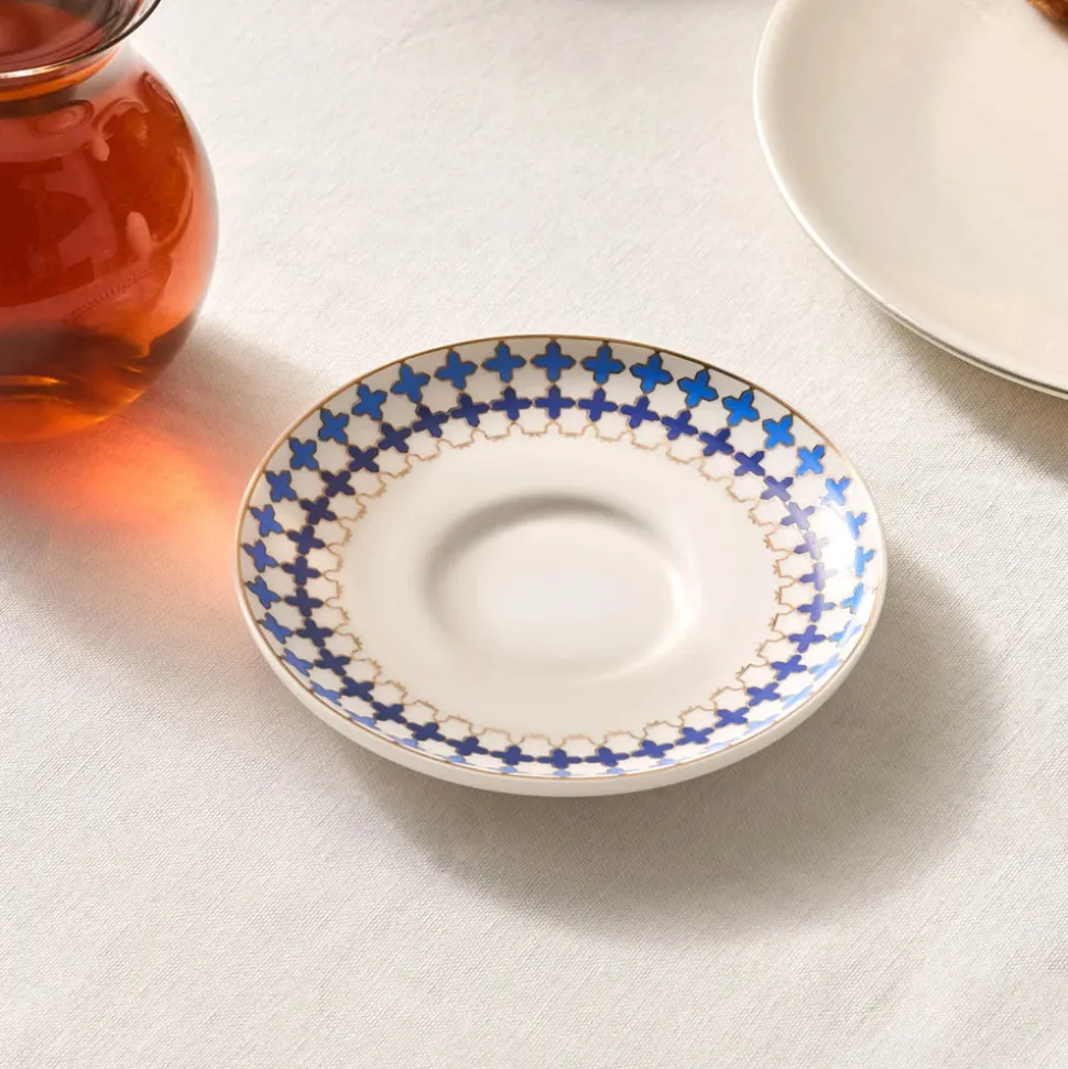 Karaca x Refika'dan Tatlıcan Porcelain Tea Plate, Blue White