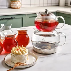 Karaca X Refika Glass Teapot Set, Medium, Transparent