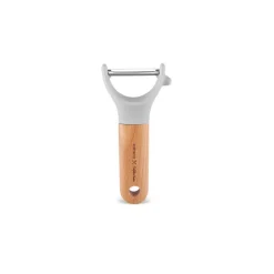 Karaca x Refika Side Peeler with Wooden Handle, Gray