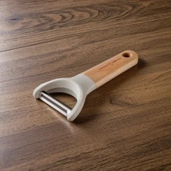 Karaca x Refika Side Peeler with Wooden Handle, Gray