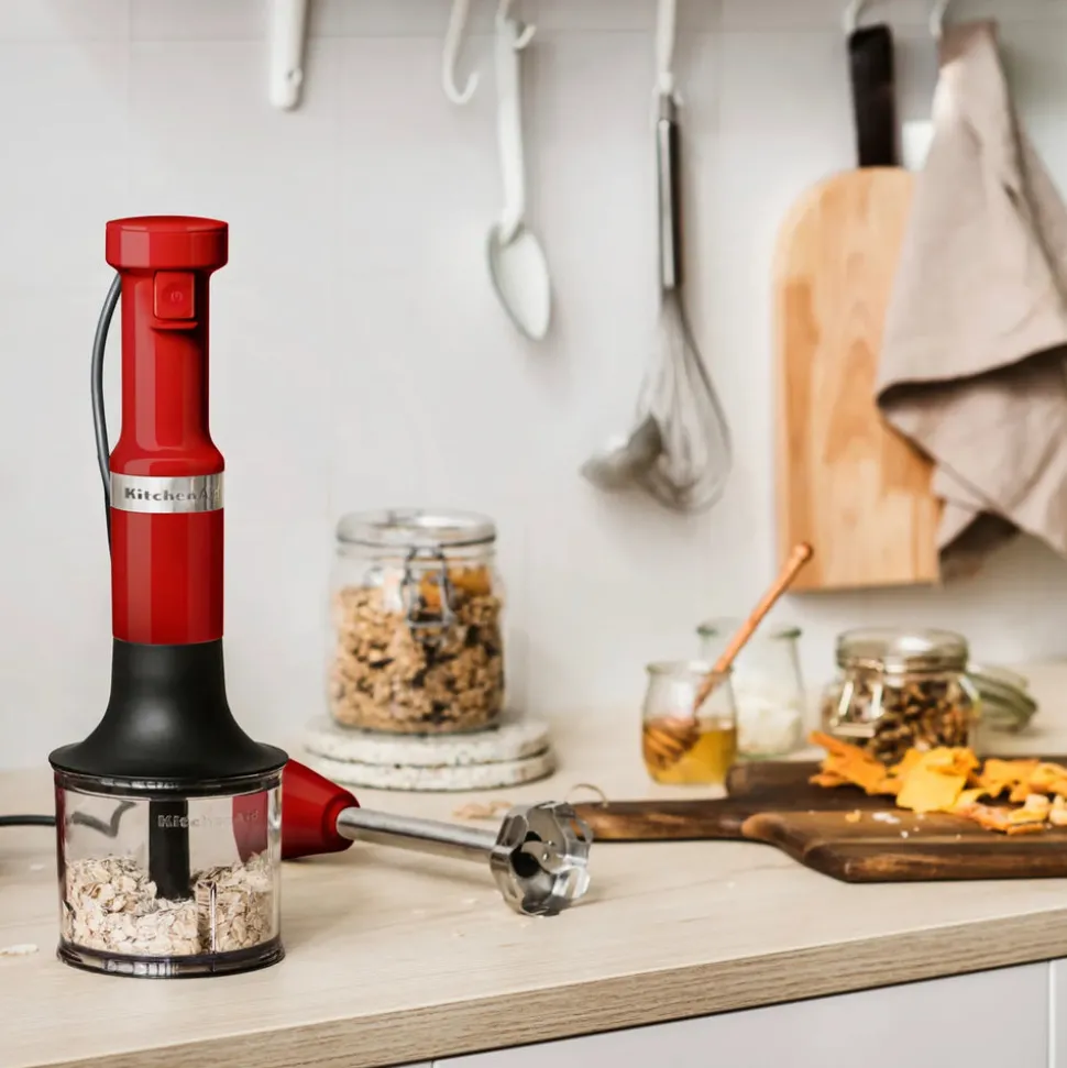 KitchenAid Hand Blender with Accessories, 1L Bottle, 180W, Empire Red
