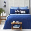Nautica Home Creek 100% Cotton Duvet Cover Set, King, 230cmx220cm, Blue Navy Blue