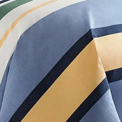 Nautica Home Dover 100% Turkish Cotton Duvet Cover Set, King, 230cmx220cm, Blue Multi