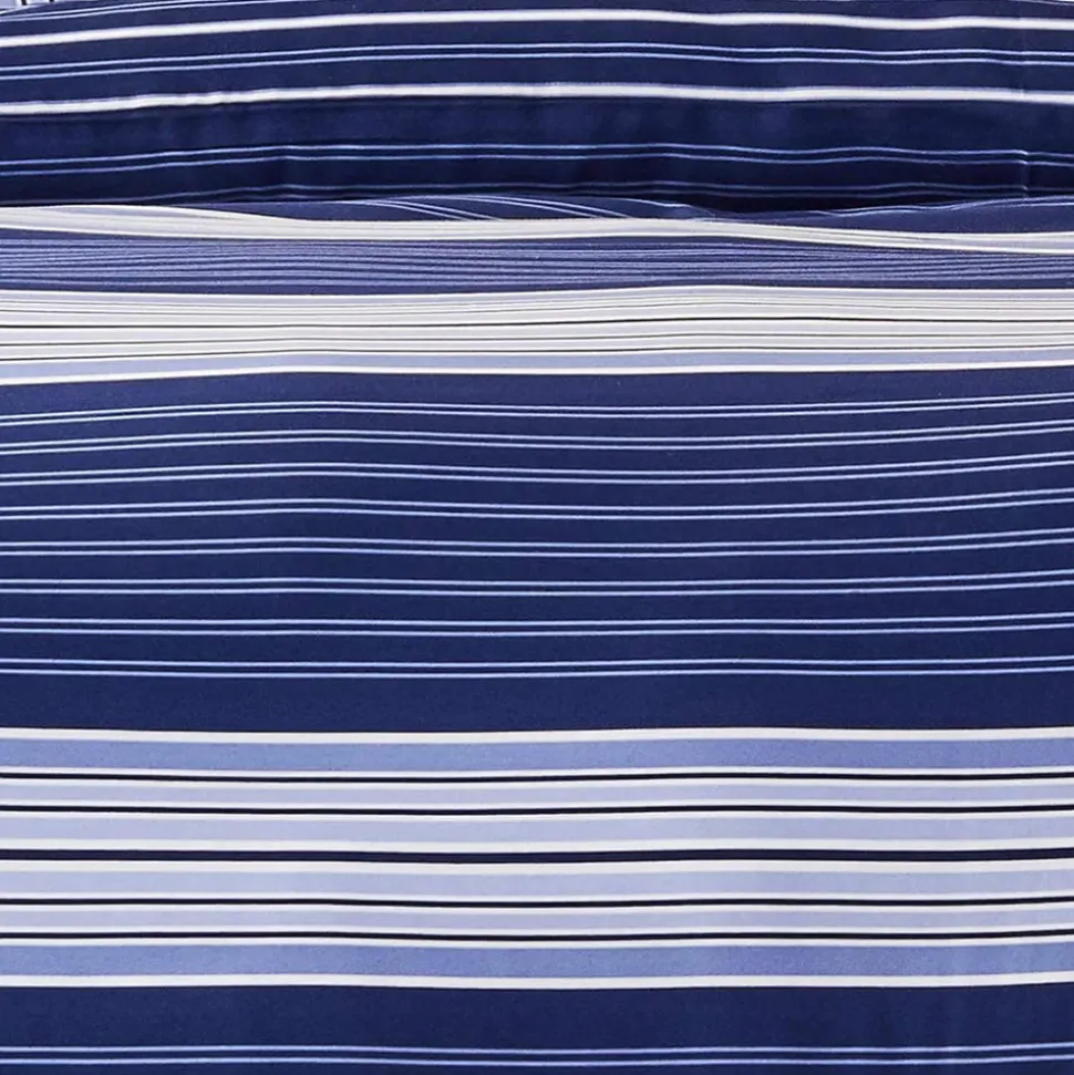 Nautica Home Moby 100% Turkish Cotton Duvet Cover Set, Double, 200cmx200cm, Navy Blue Multi