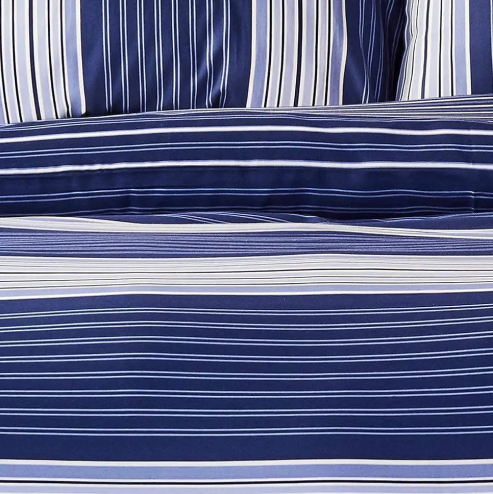 Nautica Home Moby 100% Turkish Cotton Duvet Cover Set, Single, 140cmx200cm, Navy Blue Multi