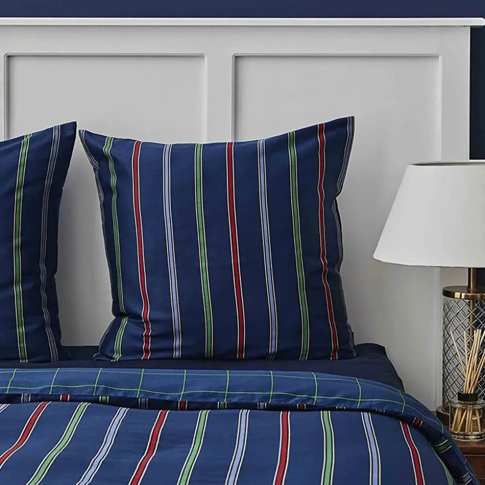 Nautica Home Ray 100% Cotton Duvet Cover Set, Super King, 260cmx220cm, Navy Blue Multi