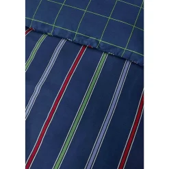 Nautica Home Ray 100% Cotton Duvet Cover Set, Super King, 260cmx220cm, Navy Blue Multi