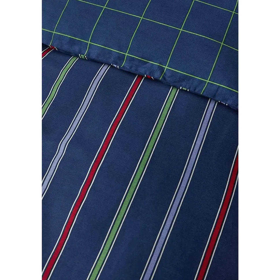 Nautica Home Ray 100% Cotton Duvet Cover Set, Single, 140cmx200cm, Navy Blue Multi