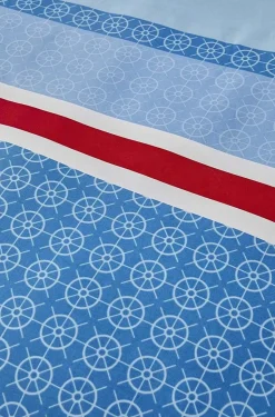 Nautica Home Spinning 100% Turkish Cotton Duvet Cover Set, King, 230cmx220cm, Blue Multi