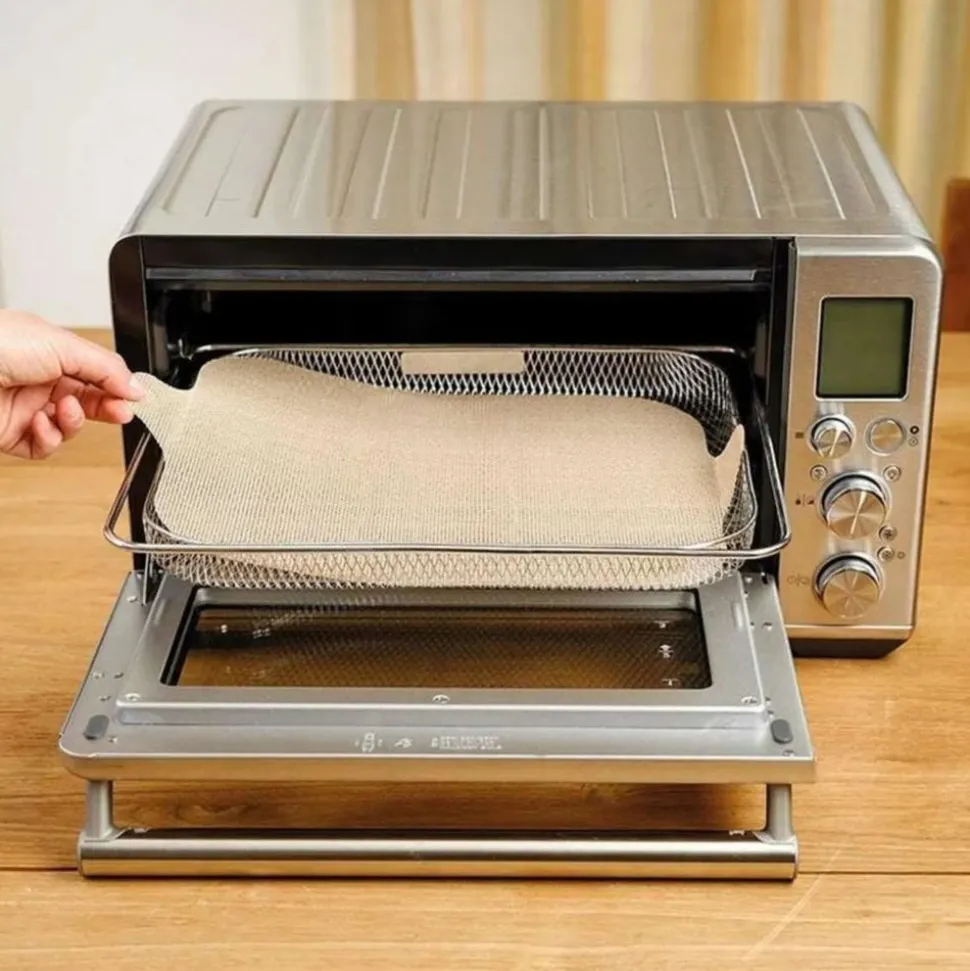 Nostik 2-Piece Rectangular Air Fyer and Oven Liner, Brown
