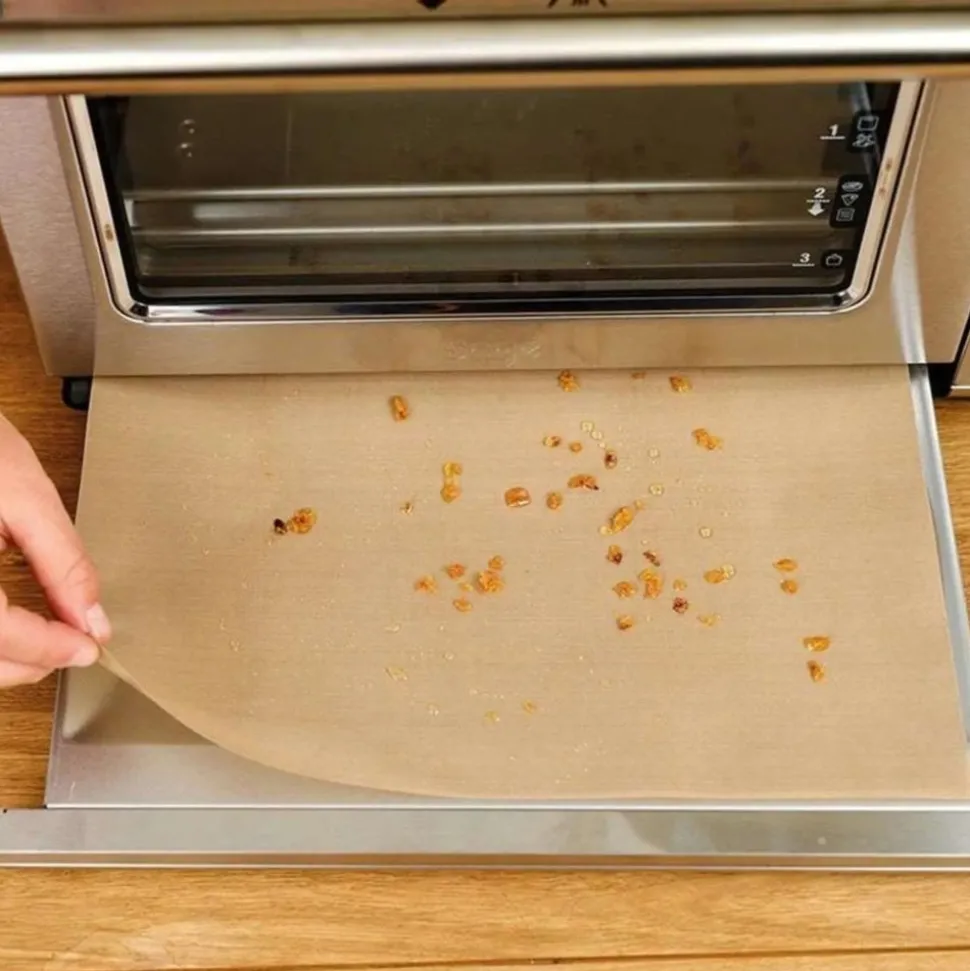 Nostik 2-Piece Rectangular Air Fyer and Oven Liner, Brown