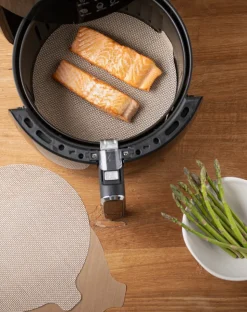 Nostik 2-Piece Round Air Fryer Liner, Brown