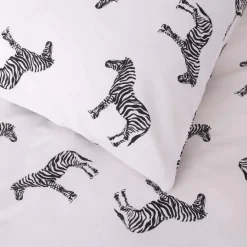 Sarah Anderson Zebra 100% Turkish Cotton Duvet Cover Set, Double, Multi