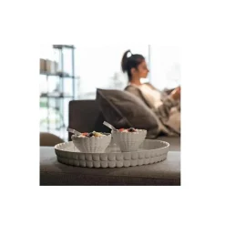Tiffany Round Tray, 33cmx4cm, Taupe