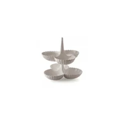 Tiffany 2-Tier Snack Bowls, 25cmx25cmx25.5cm, Taupe
