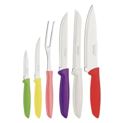 Tramontina 6-Piece Stainless Steel Kitchen Knife Set, Multi